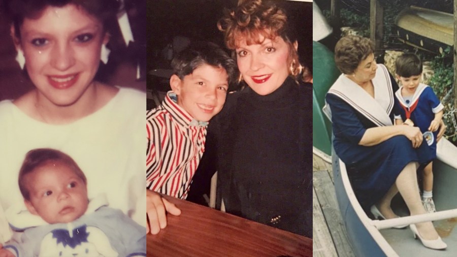 Zack Flores in pictures with his sister, mom and grandmother, who all influenced his desire to serve others (Courtesy Zack Flores)