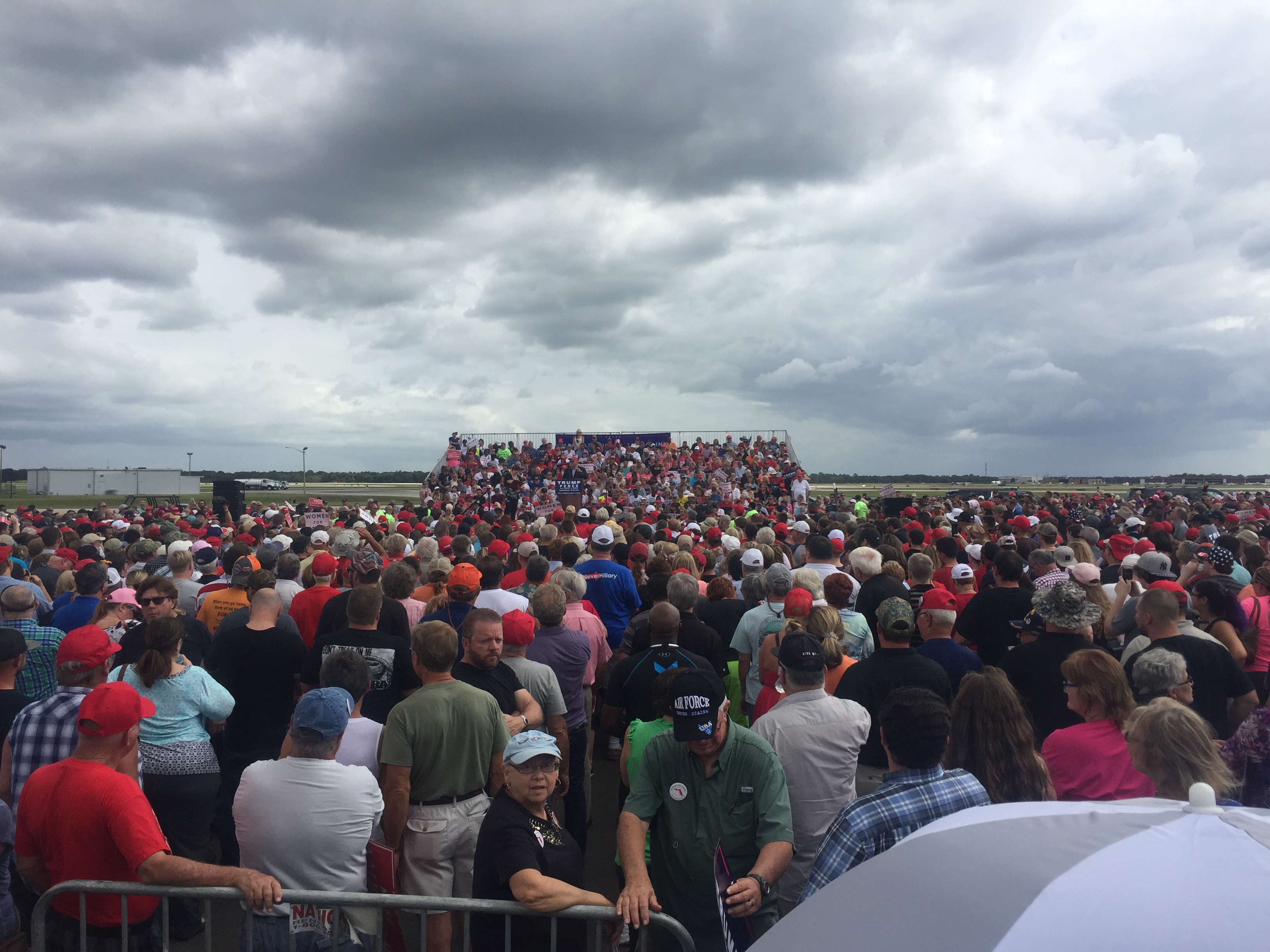 At least 7,000 people had signed up to attend the Donald Trump rally in Lakeland.